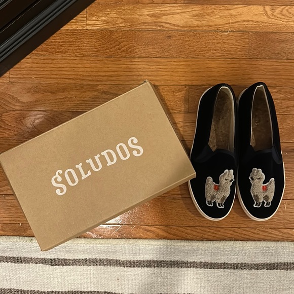 Soludos Velvet Lama Sneakers - Picture 1 of 2